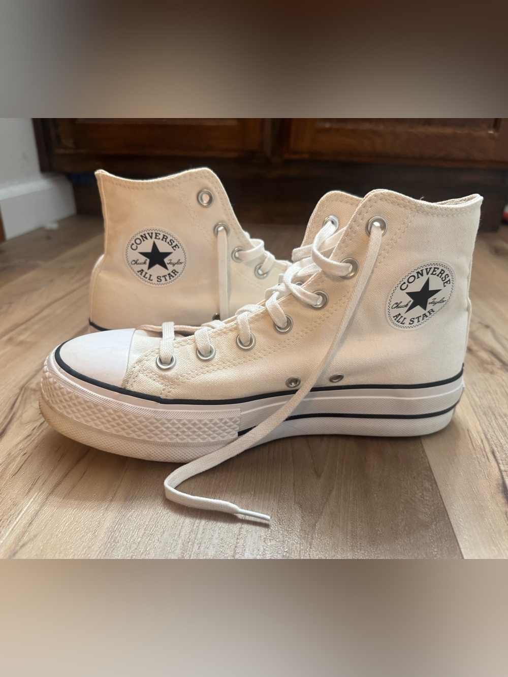 Converse Chuck Taylor All Star High Top Platform Sneakers - White